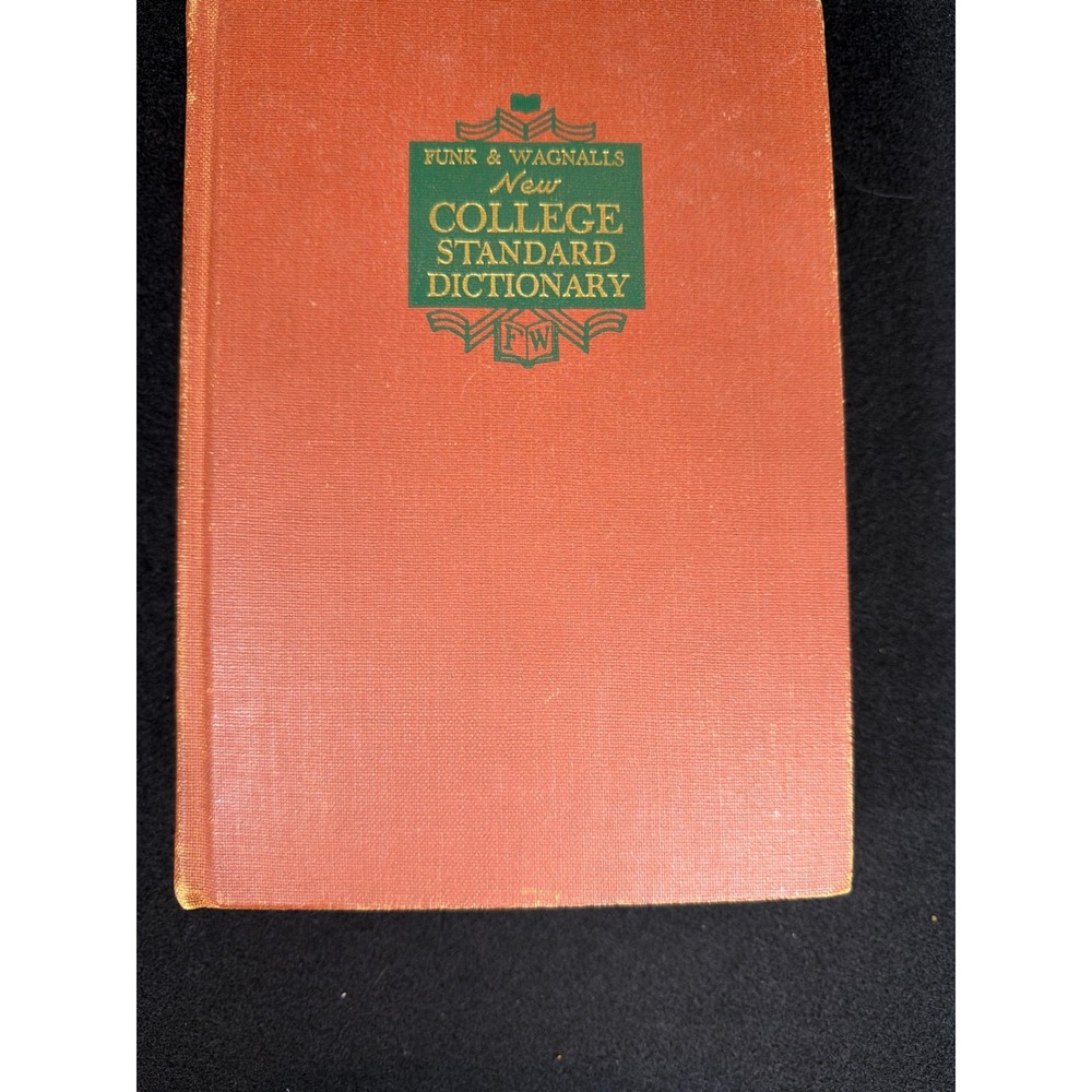 Vintage 1947 Funk & Wagnalls New College Standard Dictionary Empha-type Edition